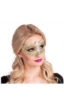 Masque loup vénitien Félina pour bal masqué vénitien, versailles ou carnaval en vente chez Be Happy