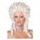 Perruque Marquise Versailles blanche avec bouclette longue en vente chez Be Happy