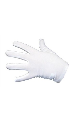 Gants blanc tissus