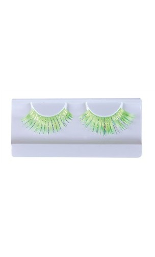 Faux cils Vert & Argenté