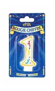 Bougie chiffre 1