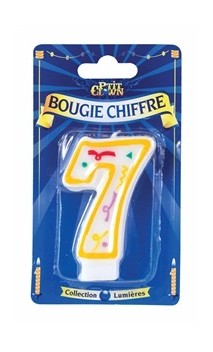 Bougie chiffre 7