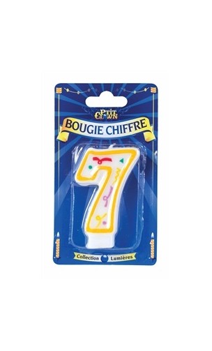 Bougie chiffre 7