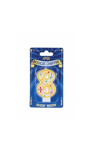 Bougie chiffre 8