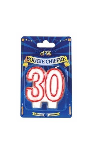 Bougie chiffre 30