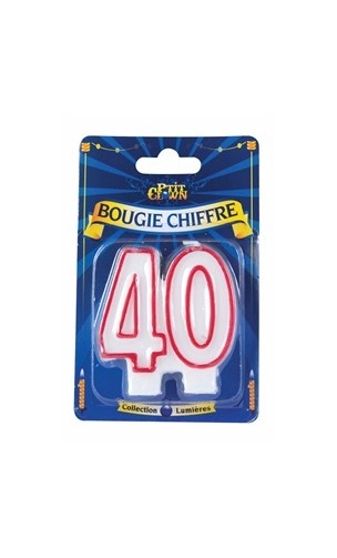 Bougie chiffre 40