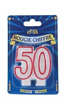 Bougie chiffre 50