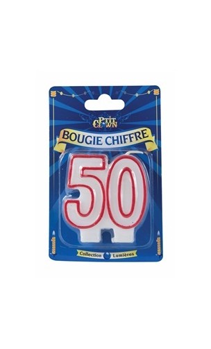 Bougie chiffre 50