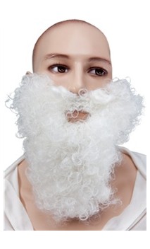 Barbe et moustache blanc