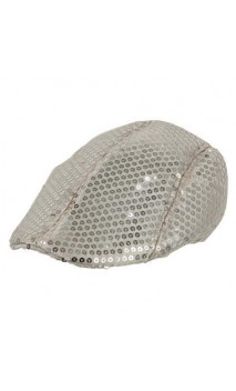 Béret disco argenté